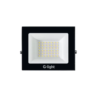 Refletor Slim Led 50w Luz Amarela 3000k Autovolt G-light