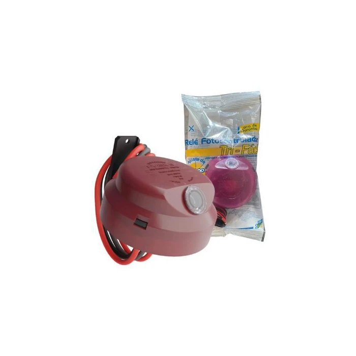 Relé Fotocélula Trifásica 1000W 220V Com Base FCR2TF Extratron