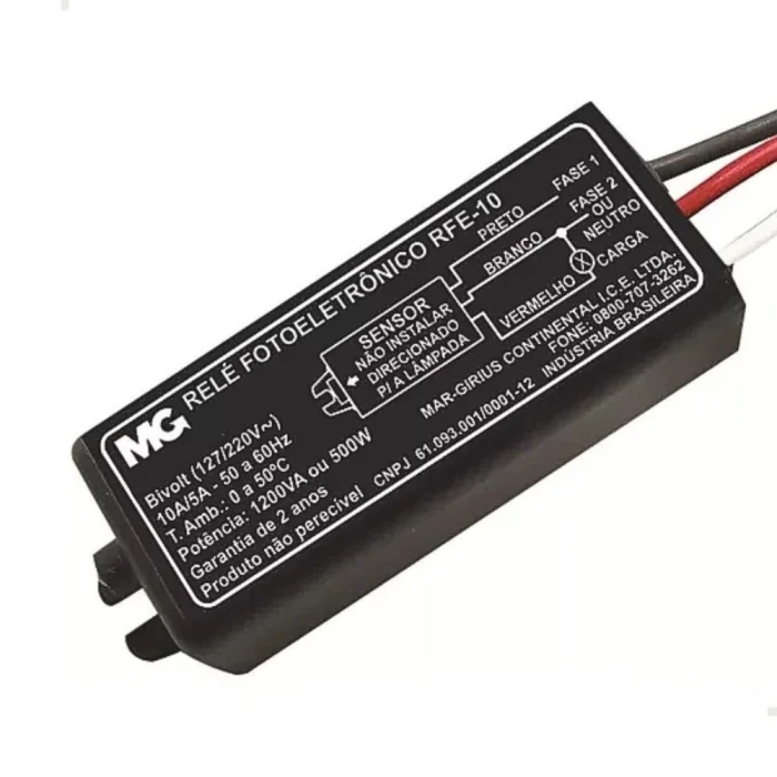 Rele Fotoeletronico Compacto Rfe-10 500W Margirius