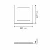 Smart Painel LED Wi-fi 18W Quadrado Embutir CCT