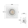 Spot De Embutir Quadrado Branco AllTop Par20 7W 3000K Novo Spot De Embutir Quadrado Branco AllTop Par20 7W 3000K Novo