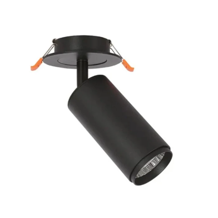 Spot Embutir Giordano 1x GU10 MR16 Bivolt Preto Astraled