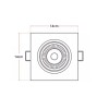 Spot Embutir Quadrado 12W 6500K 12 Led Splq12W Novo