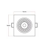 Spot Embutir Quadrado 12W 6500K 12 Led Splq12W Novo Spot Embutir Quadrado 12W 6500K 12 Led Splq12W Novo