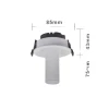 Spot LED Embutir Zaurak 5W 3000K Branco SP-7114 Redondo