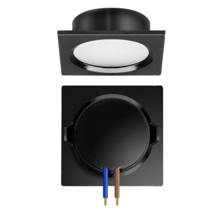 Spot Led Cabinet 2W 3000K Embutir Preto Scep32
