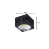 Spot Led Sobrepor Viena 10W 3000K Nordecor Bivolt Preto