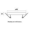 Spot Para Lâmpada Dicroica Gu10 Alumínio Escovado Mbled