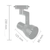 Spot Para Trilho Aruna E27 1par20 Preto St-7727 Astraled