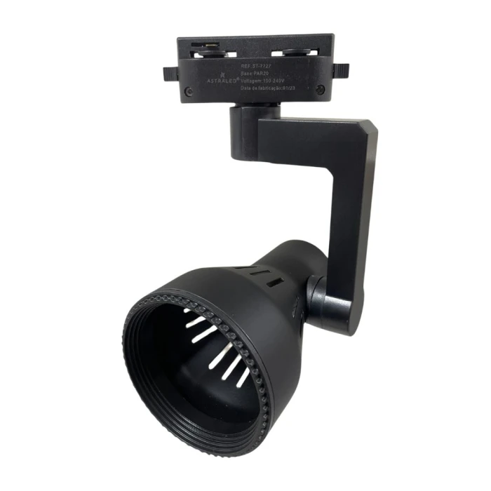 Spot Para Trilho Aruna E27 1par20 Preto St-7727 Astraled