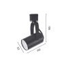 Spot Para Trilho Columba Gu10 Mr16 Preto St-7737 Astraled