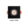 Spot Plano De Embutir Quadrado AR111 Preto MbLed 6299