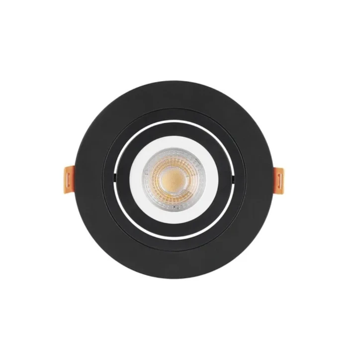 Spot Plano De Embutir Redondo 1x Par20 Preto 6281 MbLed