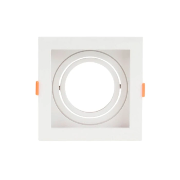 Spot Quadrado Embutir Recuado 1x E27 Par20 Branco G-light