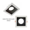 Spot Quadrado Par20 Recuado E27 Branco E Preto G-Light