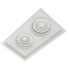 Spot Recuado Berenices Quadrado 2xE27 PAR20 Branco Astraled Spot Recuado Berenices Quadrado 2xE27 PAR20 Branco Astraled