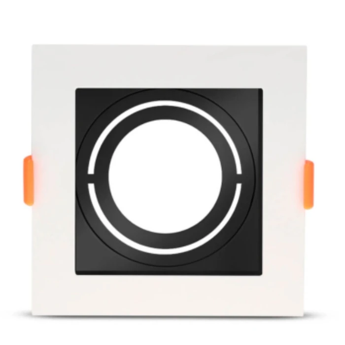 Spot Slim Recuado 1xGu10 Mr16 Branco E Preto 55311011