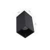 Spot Sobrepor Loch Quadrado Ar70 Preto Nordecor Novo
