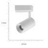 Spot Track 7W 3000K Light Led Redondo Branco G-Light