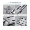 Suporte Para Notebook Articulado/Ergonômico Universal Prata Suporte Para Notebook Articulado/Ergonômico Universal Prata