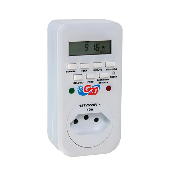 Temporizador Autovolt Plug Digital G20 28 Programações