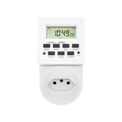 Timer Temporizador Digital Com Programação Cor Branco Bivolt