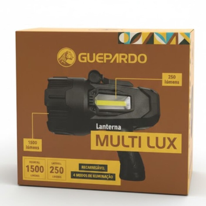 Tocha Guepardo Recarregável Multilux Guepardo NtK 044044 Led Forte