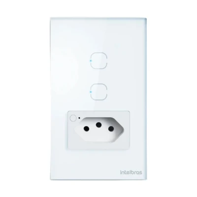 Tomada 2 Interruptores Inteligentes 2002 Branco Intelbras