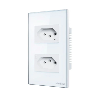 Tomada Inteligente Dupla Wi-Fi ETS 1002 Intelbras Branco