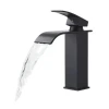 Torneira Moderna Cascata Banheiro Baixa Inox Preto Wl-1258