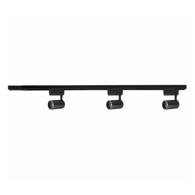 Trilho Elétrico + 3 Spots 7W 6500K 1 Metro Preto G-light