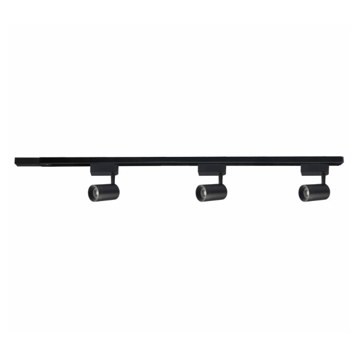 Trilho Elétrico + 3 Spots 7W 6500K 1 Metro Preto G-light