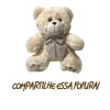 Urso De Pelúcia Com Lacinho Cor Cremê 30cm Mury Baby Urso De Pelúcia Com Lacinho Cor Cremê 30cm Mury Baby