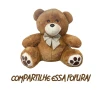 Urso De Pelúcia Com Laço Cor Caramelo Gigante 50cm Mury Baby Urso De Pelúcia Com Laço Cor Caramelo Gigante 50cm Mury Baby