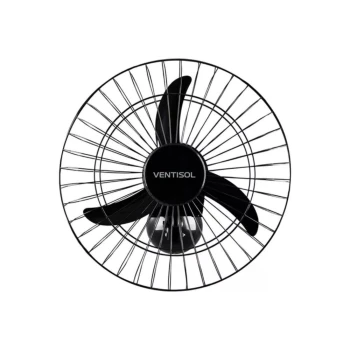 Ventilador Oscilante De Parede 50cm Preto Aço Ventisol