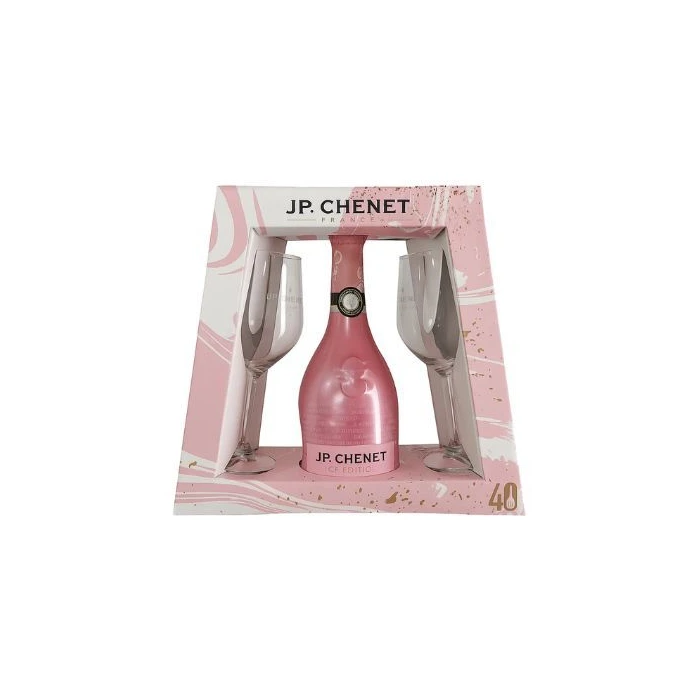 Vinho Espumante Jp Chenet Ice Edition Rosé Kit 1 Garrafa 2 Taças
